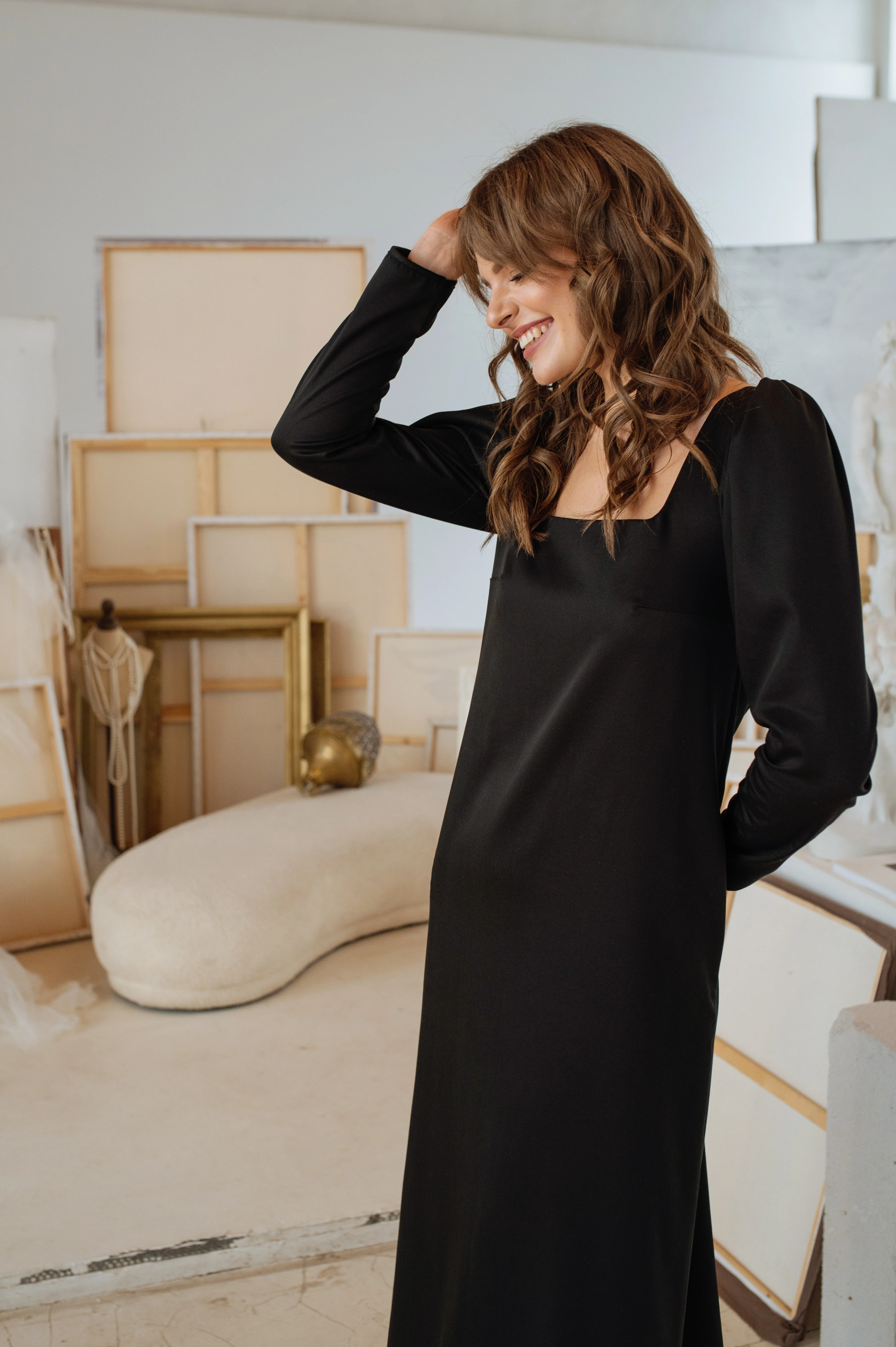 Backless Dress in Black | Dark Muse - Image 3