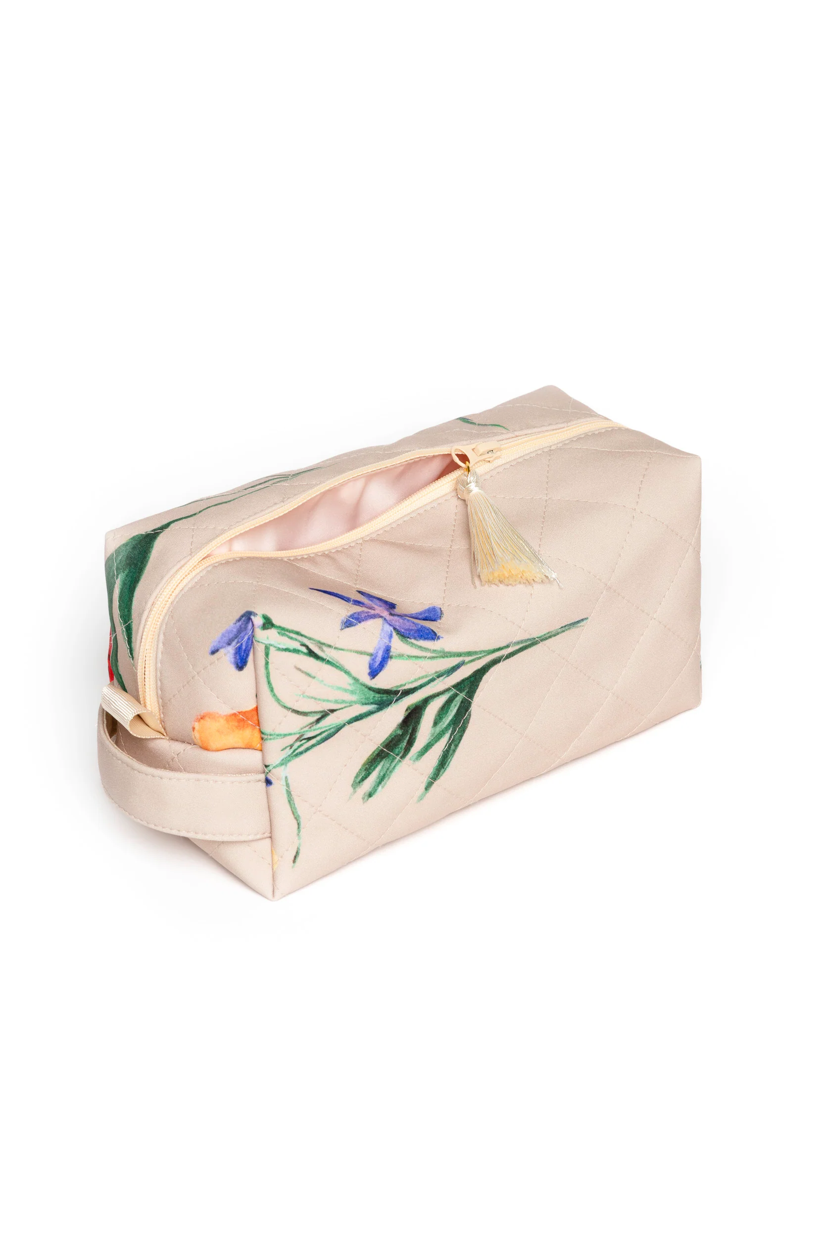 Beige Floral Makeup Bag Set | Spring Bloom - Image 4