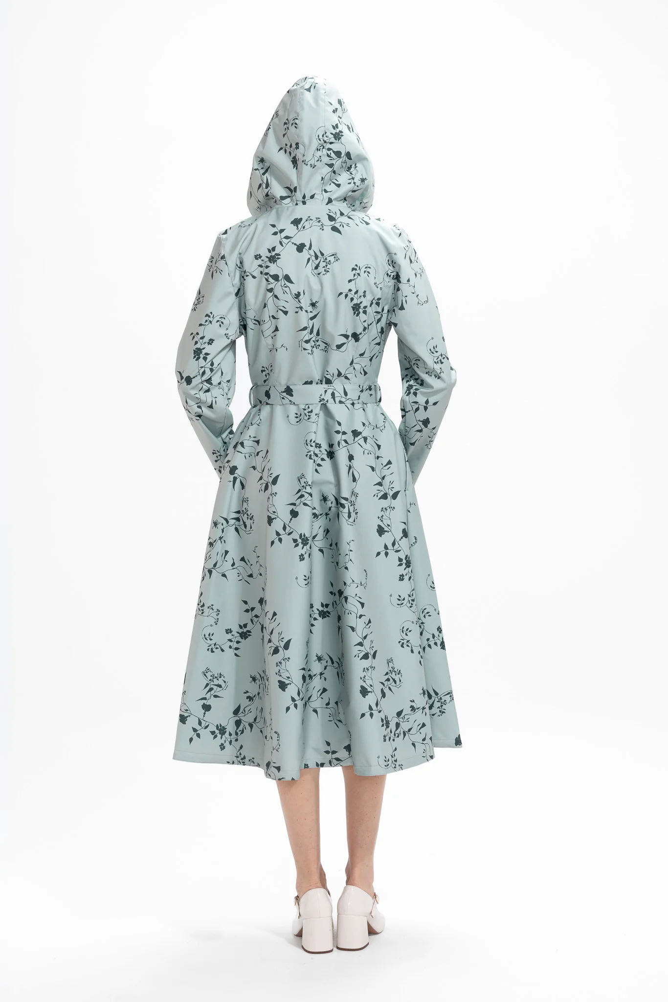 Double Breasted Trench Coat for Spring in Light Green | Minty Meadow - Image 5