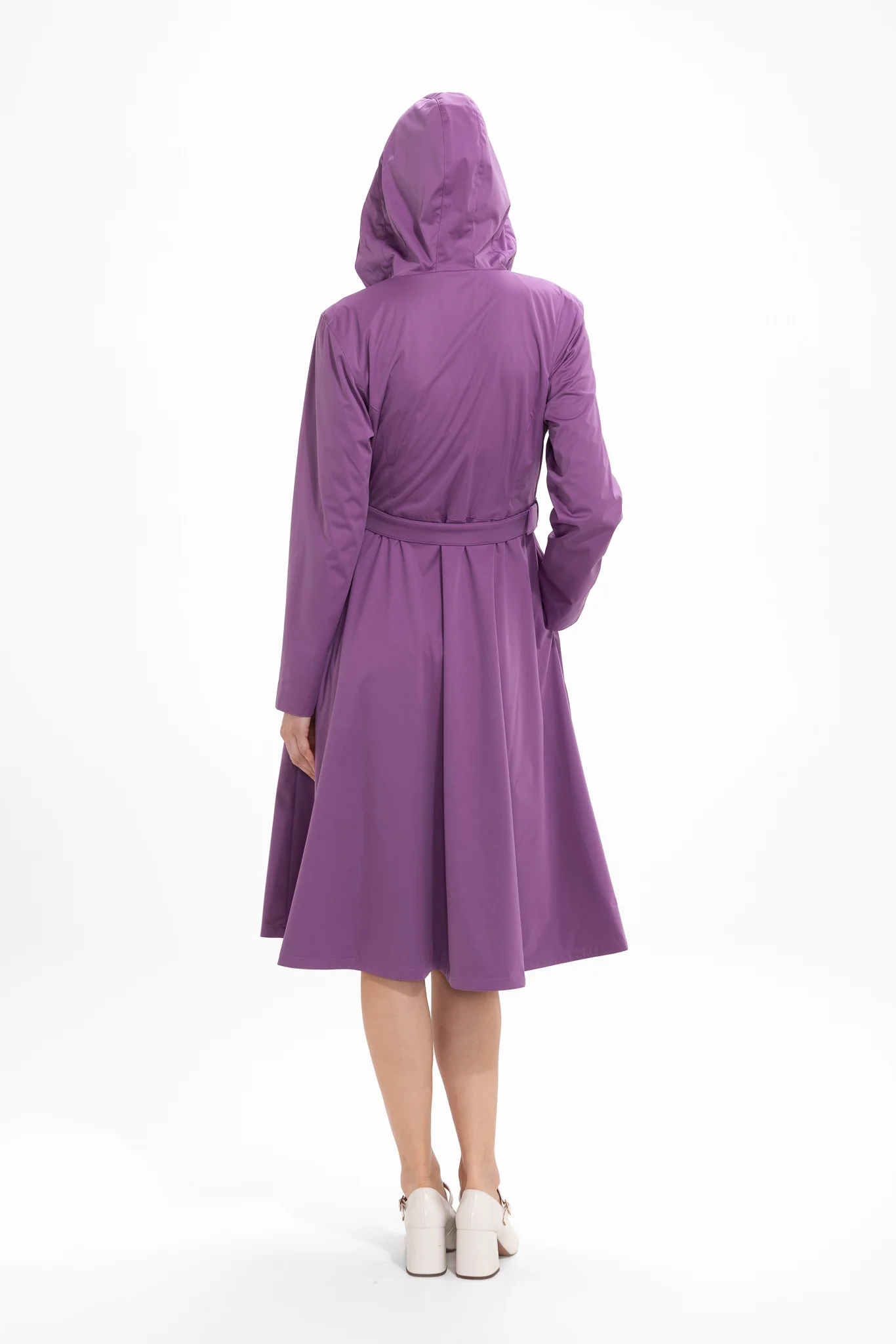 Double Breasted Trench Coat for Spring in Purple | Lavender Dusk - Image 5