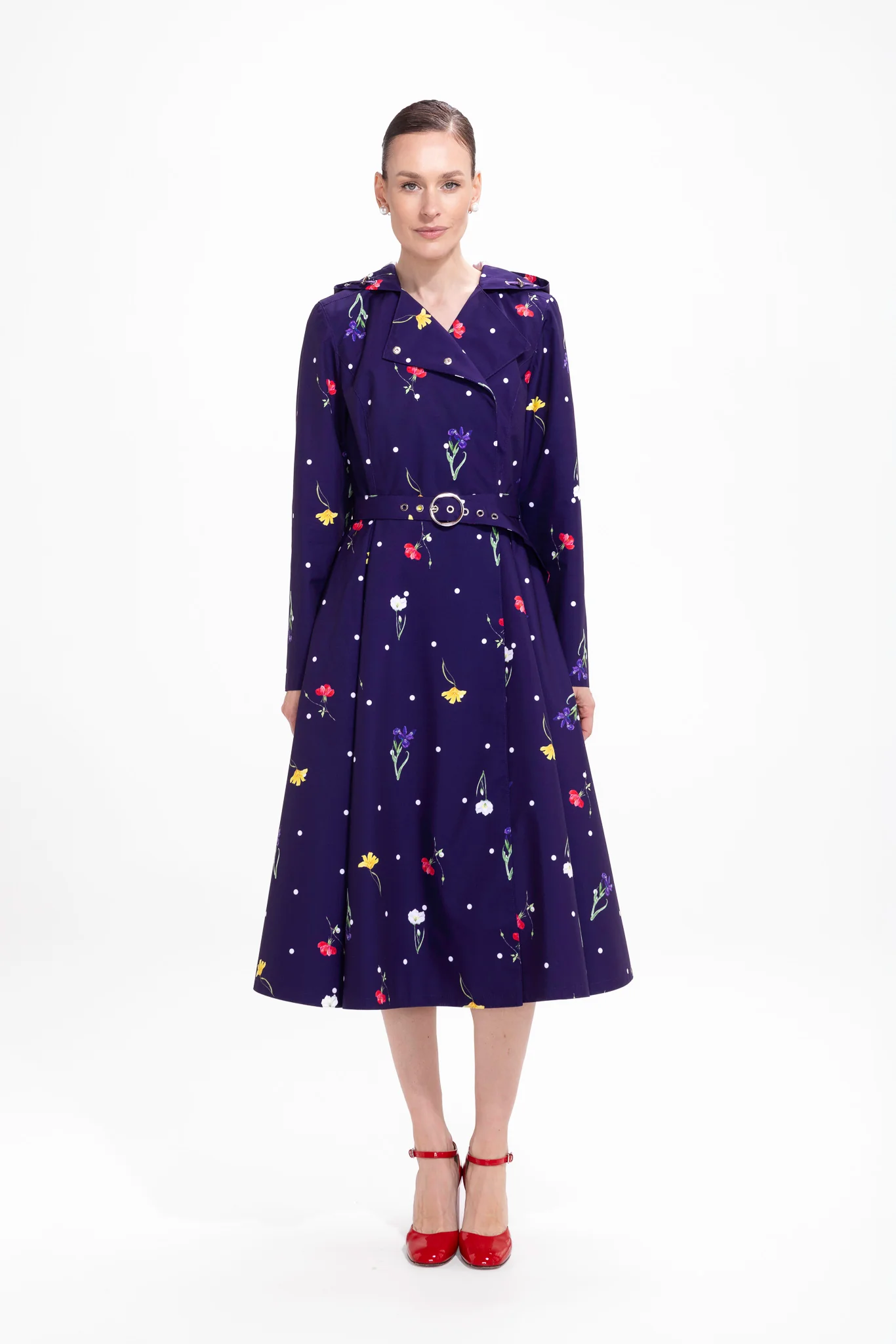 Double Breasted Trench Coat for Spring in Violet | Violet Bloom - Image 4
