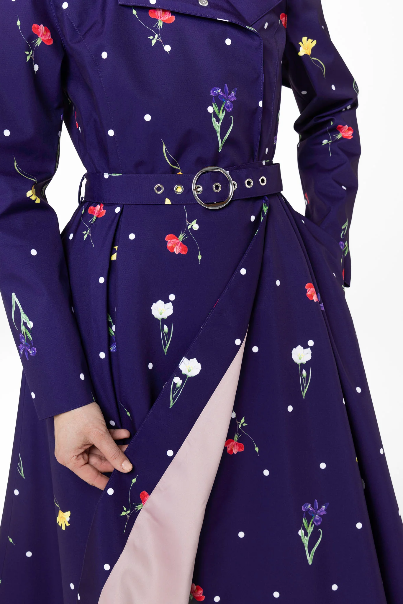 Double Breasted Trench Coat for Spring in Violet | Violet Bloom - Image 8