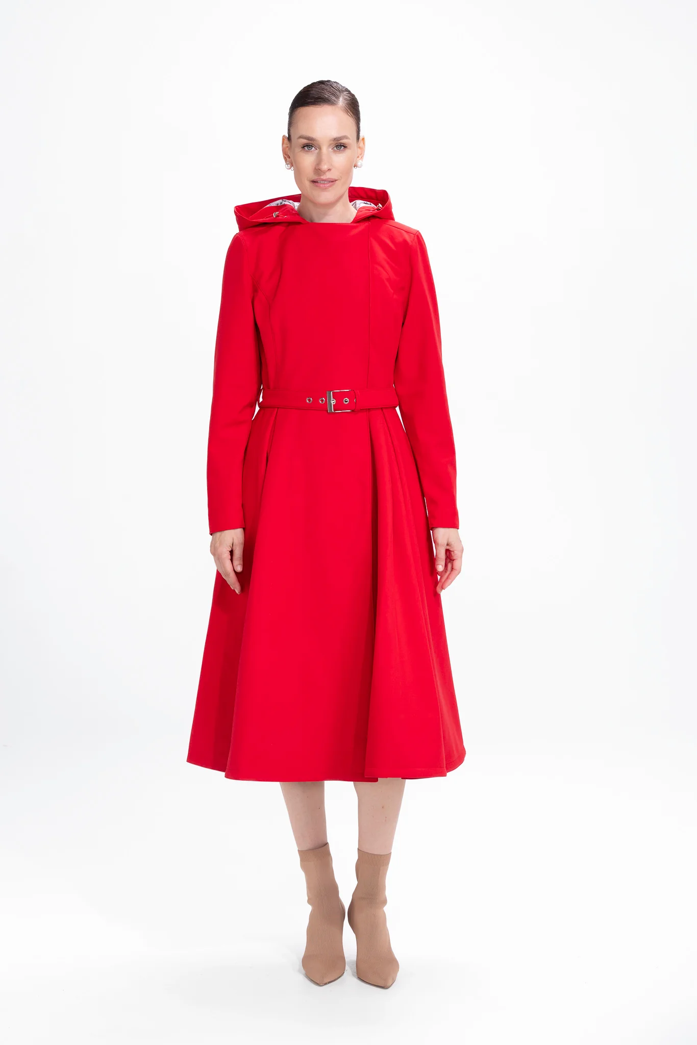 Double Breasted Trench Coat in Bright Red | Queen of Hearts - Image 4