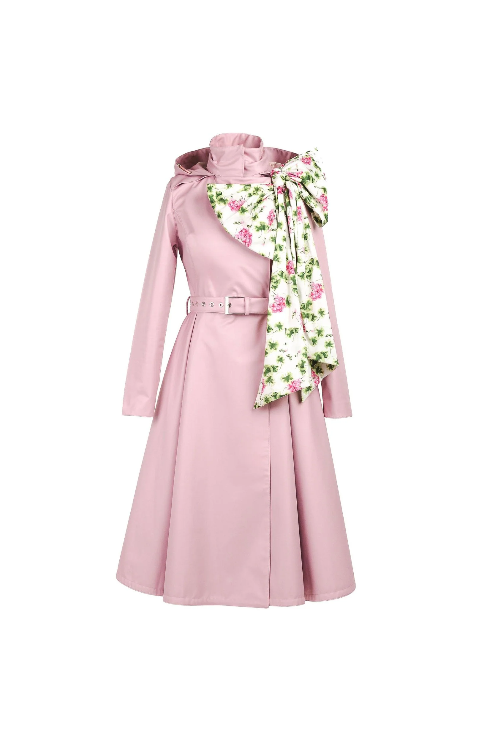 Double Breasted Trench Coat in Pink | Rosie Bow - Image 9