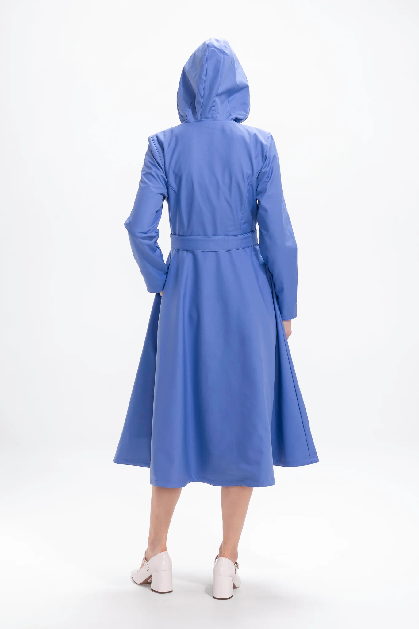 Double Breasted Trench Coat in Soft Blue | Blue Breeze - Image 5