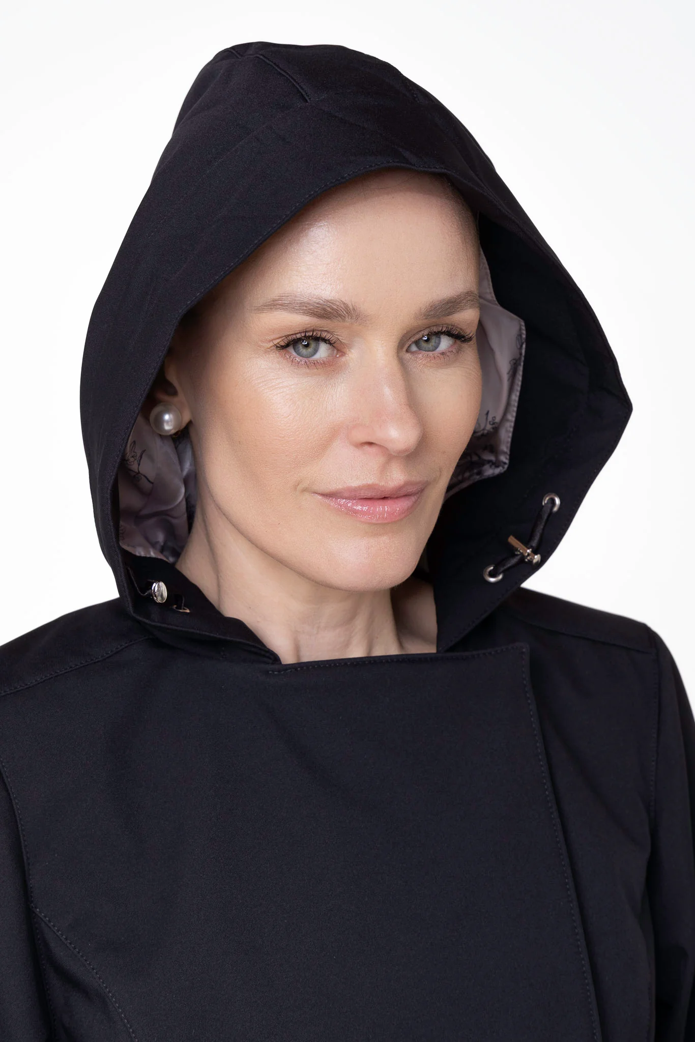 Double Breasted Trench Coat in Solid Black | Queen of Spades - Image 6