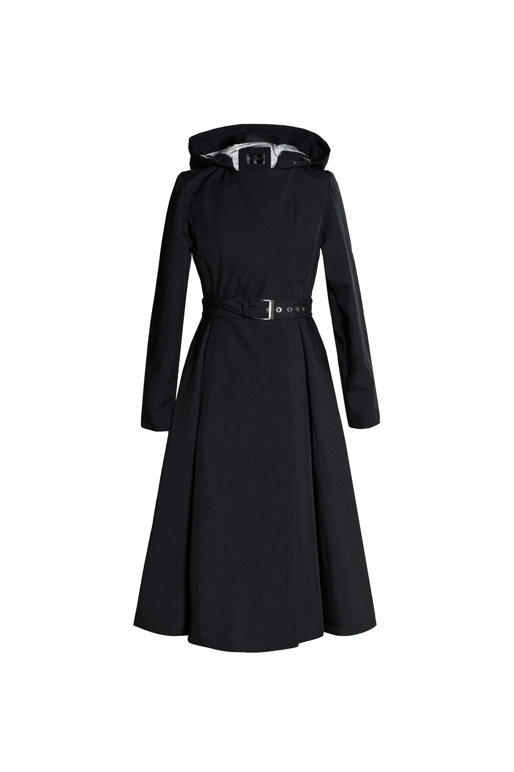 Double Breasted Trench Coat in Solid Black | Queen of Spades - Image 9
