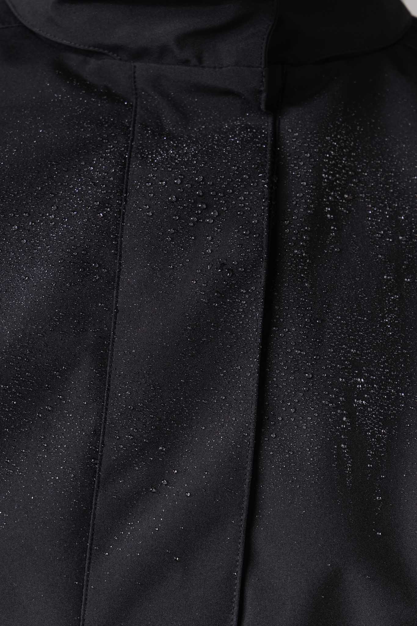 Fit and Flare Coat with A-Line Pleated Skirt for Spring in Black | Black Sway - Image 8