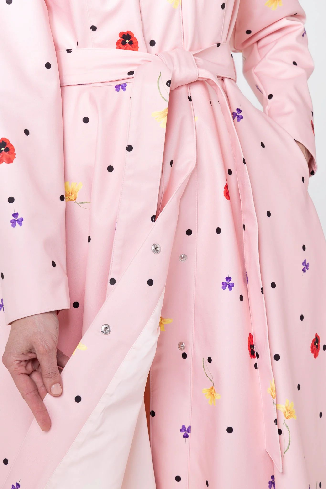 Fit and Flare Coat with A-Line Skirt in Soft Pink | Cotton Candy - Image 7