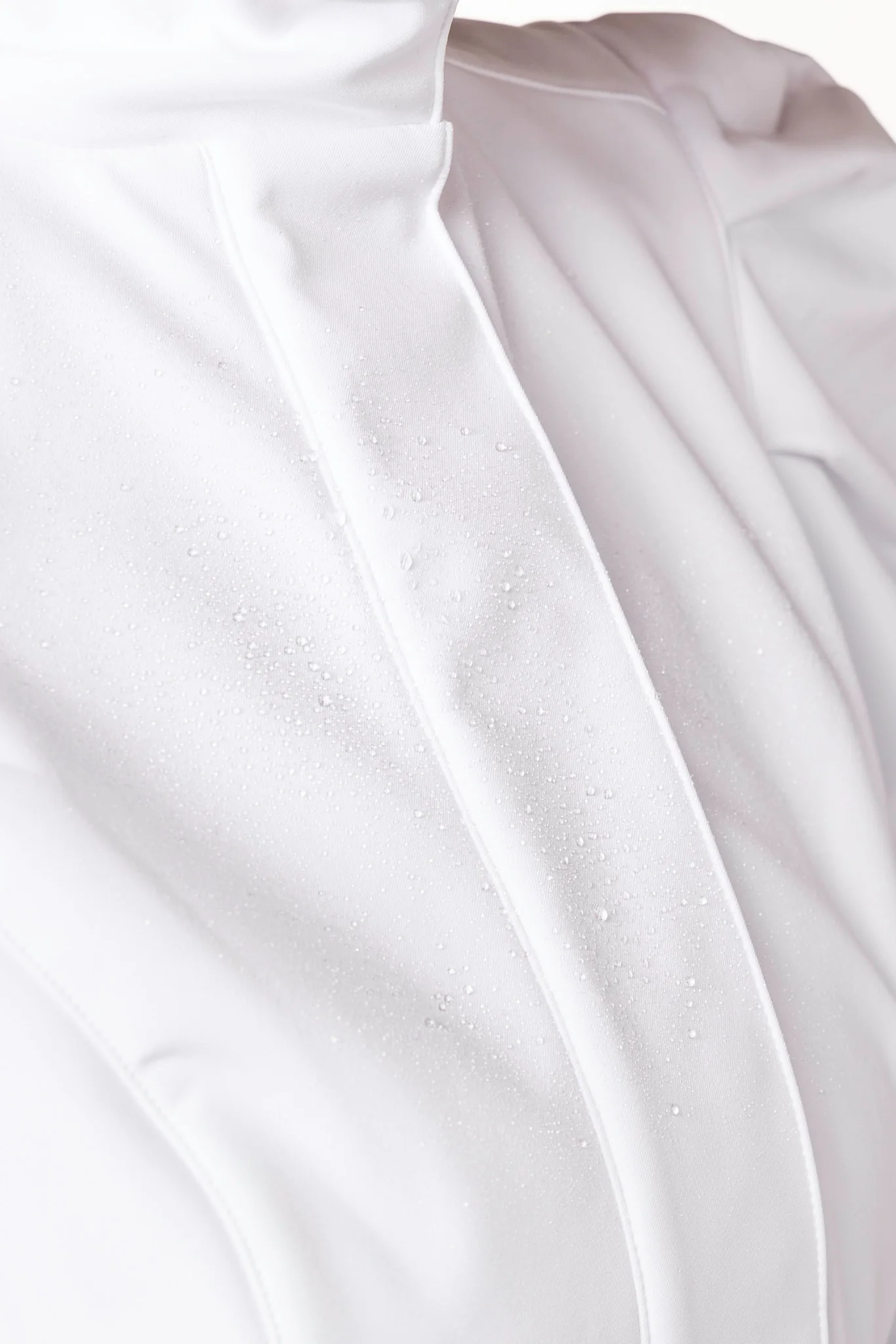Fit and Flare Coat with Balloon-Styled Sleeves in White | Majestic White - Image 7