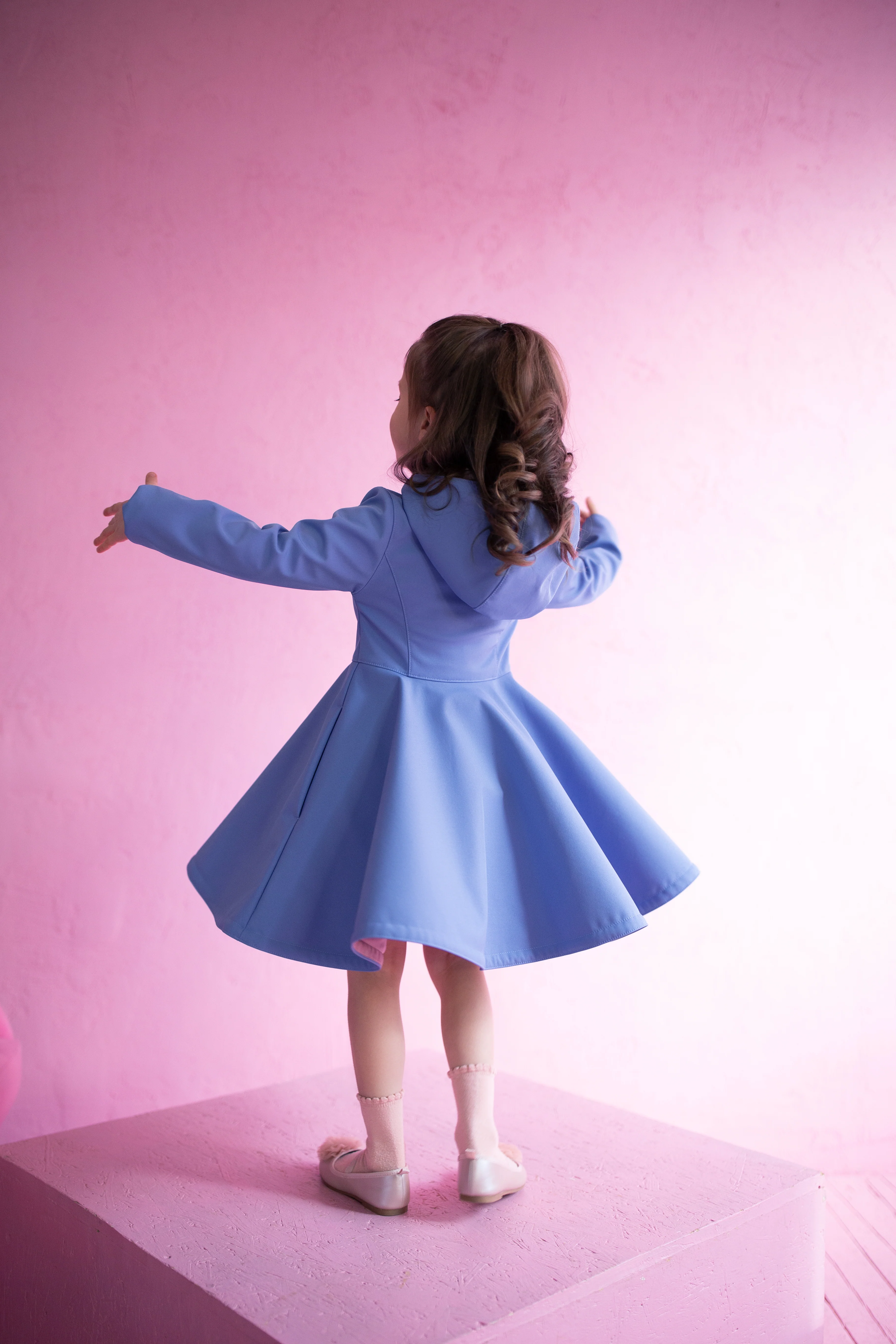 Soft Blue Coat for Girls | Blue Breeze - Image 3