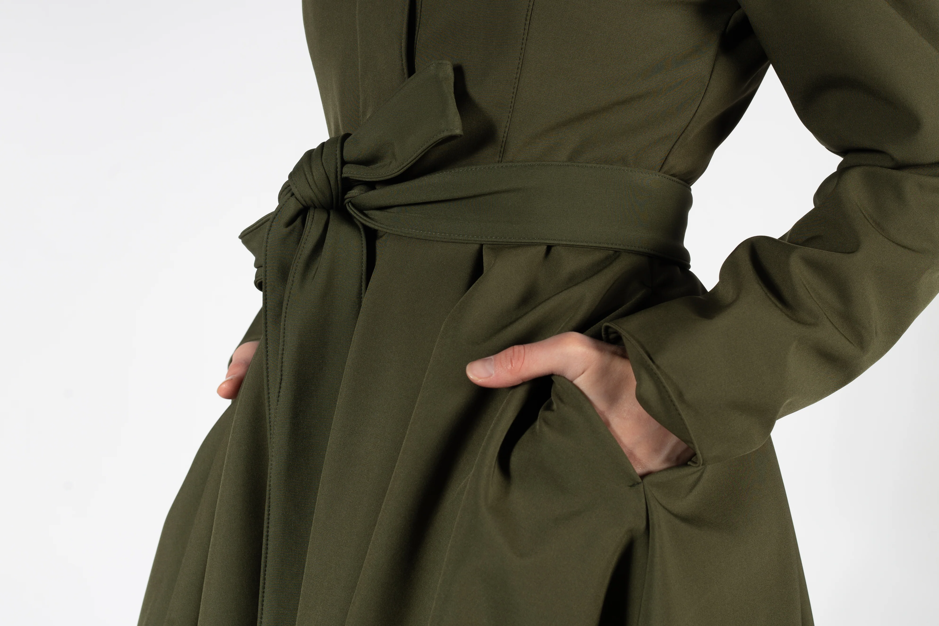 Solid Khaki Green Color Belt | Moss Green - Image 3